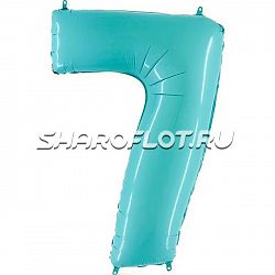Шар Цифра 7 Голубая пастель 85см