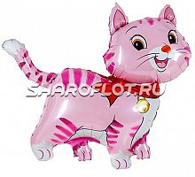 Шар Котенок Розовый 85см