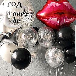 Композиция с шарами с конфетти №5