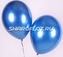 Шар Хром Синий люкс 30см