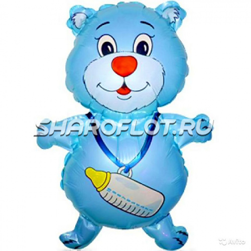 Шар Медвежонок няня мальчика 90см