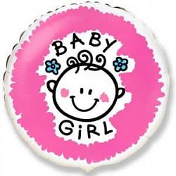 Шар круглый &amp;quot; Девочка&amp;quot;