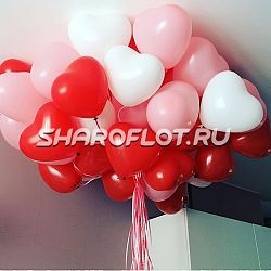 Шарики красные, розовые, белые 30см