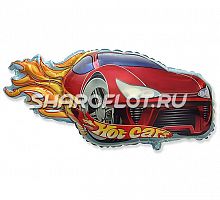 Шар машина гоночная красная 75см