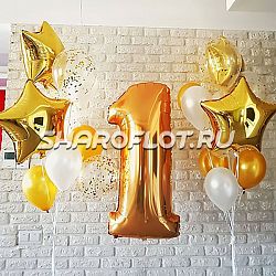 Композиция шаров с цифрой №004