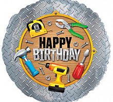 Шар круг «С днем рождения мастер»