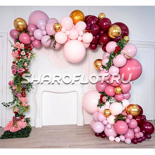 Разнокалиберная гирлянда "Розовый фламинго"