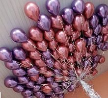 Шарики Розовые Фиолетовые Хром 30см