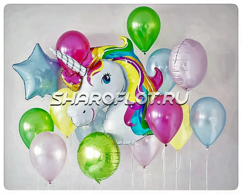 Шары воздушные с Единорогом для девочки