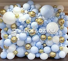 Фотозона из шаров "Голубая лагуна" 2,5х3м на каркасе