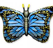 Шар Бабочка Монарх (голубая) 90см