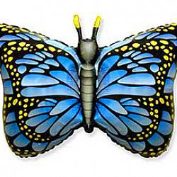 Шар Бабочка Монарх (голубая) 90см