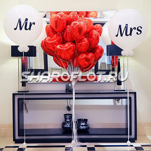 Оформление на свадьбу Mr and Mrs Оформление на свадьбу Mr and Mrs