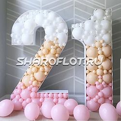 Цифры в стиле аэромозайка