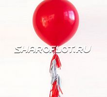 Большой шар с тассел гирляндой Красный