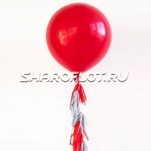 Большой шар с тассел гирляндой Красный Большой шар с тассел гирляндой Красный