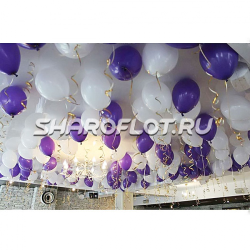 Шары синие, белые 30см