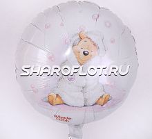 Круг Винни Пух в халате 38см