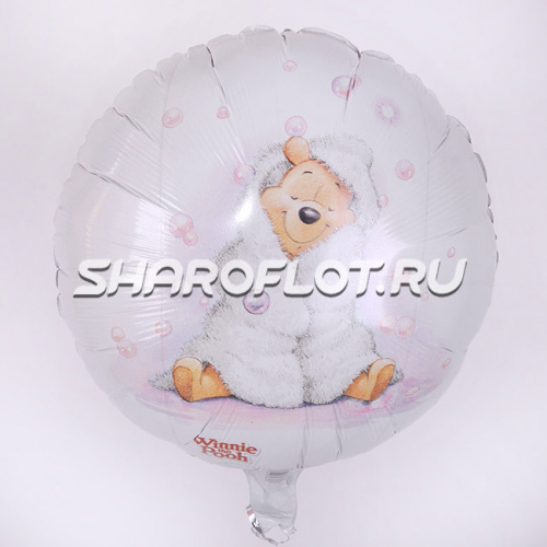 Круг Винни Пух в халате 38см