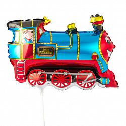 Мини-шар Паровоз Синий 25см