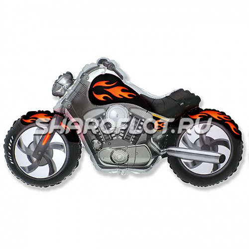 Шар Мотоцикл Чоппер (черный) 105см