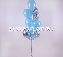 Фонтан в цвете голубой серебро