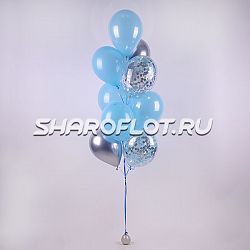 Фонтан в цвете голубой серебро