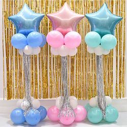 Колонна из шаров с дождиком 2м