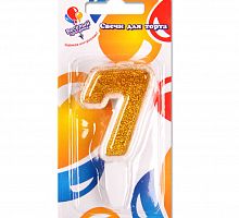 Свеча для торта Золото 7 (5см)