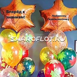 Украшение класса из гелиевых шаров Вперед к знаниям