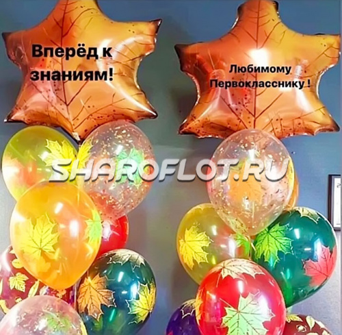 Украшение класса из гелиевых шаров Вперед к знаниям