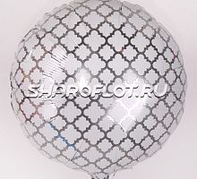 Круг Узоры Серебро 40см