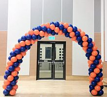 Гирлянда из шаров «Оранжево-Темно-Синяя»