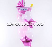 Фонтан для новорожденной девочки с коляской