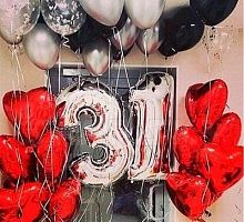 Композиция шаров с цифрой №100