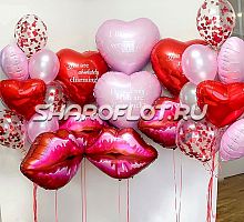 Украшение шарами для девушки