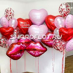 Украшение шарами для девушки