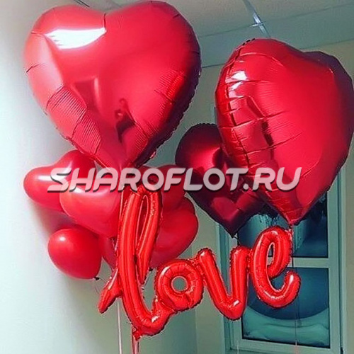 Композиция из шаров для любимого человека