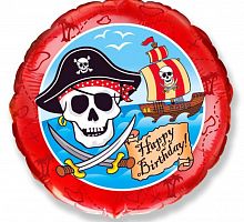 Круг Пираты Happy Birthday 40см