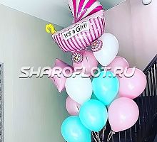 Букет шаров на выписку девочки