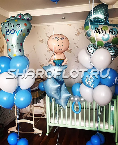 Оформление шарами для малыша