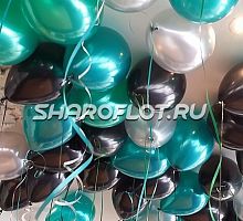 Шары бирюзовые, черные, белые 30см