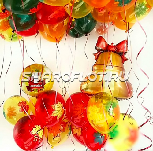Фонтан шаров для украшения класса - Первый звонок