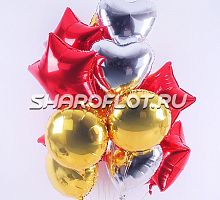Букет из фольгированных шаров 15шт