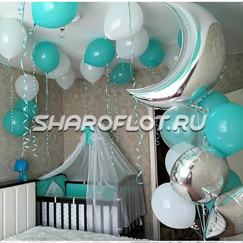 Оформление детской на выписку мальчика №15