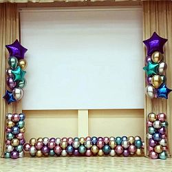 Оформление сцены шарами Хром