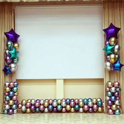 Оформление сцены шарами Хром