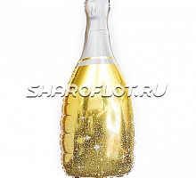 Шар Бутылка (золотая) 70см