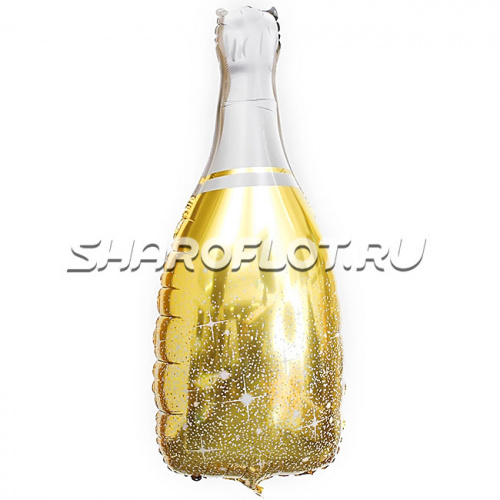 Шар Бутылка (золотая) 70см