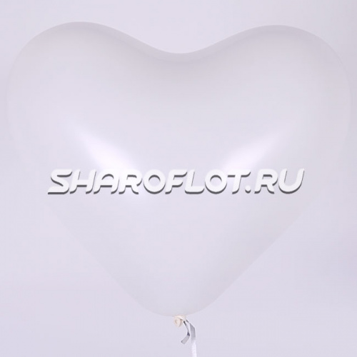 Шар Сердце Белое 30см Шар Сердце Белое 30см